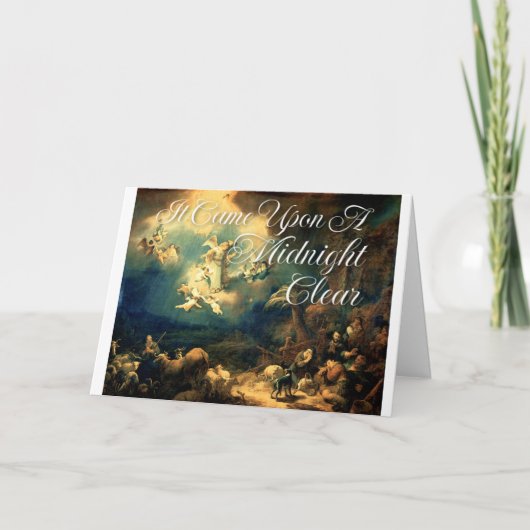 Het kwam op een kerstkaart helder middernacht feestdagen kaart (Voorkant)