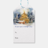 Het kwam op een Midnight Clear Christmas Gift Labe Cadeaulabel (Voorkant)