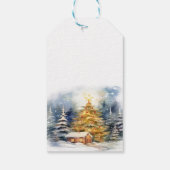 Het kwam op een Midnight Clear Christmas Gift Labe Cadeaulabel (Achterkant)