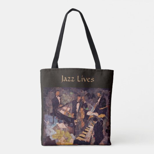 Het Kwartet - Jazz Music Lives Canvas tas (Achterkant)