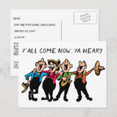 Het Kwartet van de Uitnodiging van het concert Per (Voorkant / Achterkant)