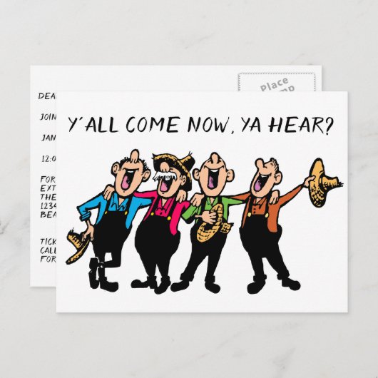 Het Kwartet van de Uitnodiging van het concert Per (Voorkant / Achterkant)