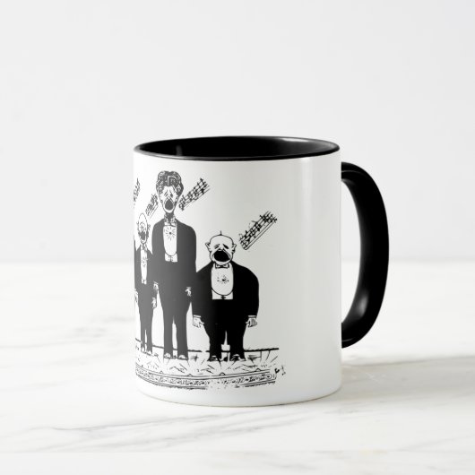 Het kwartet zingt mok (Voorkant rechts)