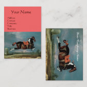 Het kweekmonogram van de Piebald Piebald Horse "Ce Visitekaartje (Voorkant / Achterkant)