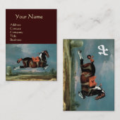 Het kweekmonogram van de Piebald Piebald Horse "Ce Visitekaartje (Voorkant / Achterkant)