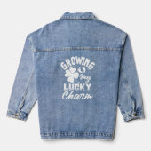 Het kweken van mijn Lucky Charm St. Patrick's Day  Denim Jacket (Achterkant)