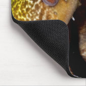 Het kwetsen en intimideren van de mond van een gee muismat (Hoek)