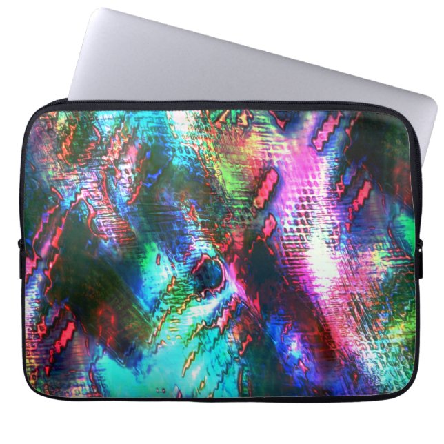 Het laatste afbeelding recyclen, de textuur kleurd laptop sleeve (Voorkant)