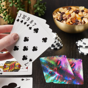 Het laatste afbeelding recyclen, de textuur kleurd pokerkaarten
