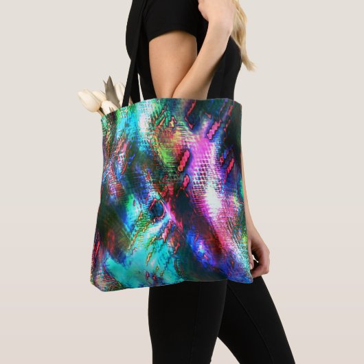 Het laatste afbeelding recyclen, de textuur kleurd tote bag (Dichtbij)