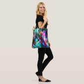 Het laatste afbeelding recyclen, de textuur kleurd tote bag (Op model)