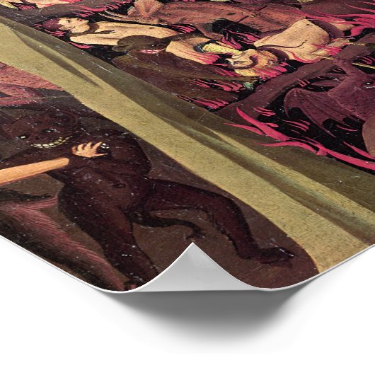 Het laatste arrest, detail van Hell, c.1431 Poster (Hoek)