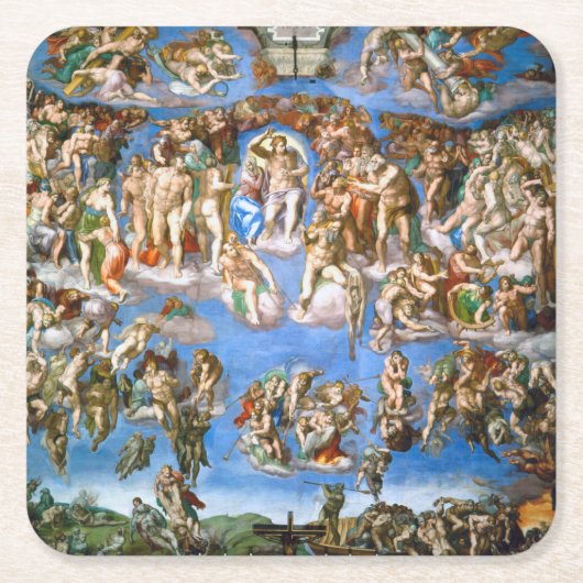 Het laatste arrest Michelangelo, 1536-1541 Kartonnen Onderzetters (Voorkant)