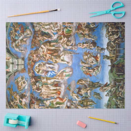 Het laatste arrest Michelangelo, 1536-1541 Tissuepapier (Craft)