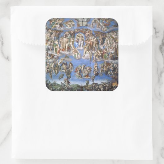 Het laatste arrest vierkante sticker (Tas)