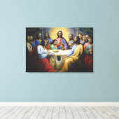 Het Laatste Avondmaal Canvas Afdruk (Insitu (Houten vloer))