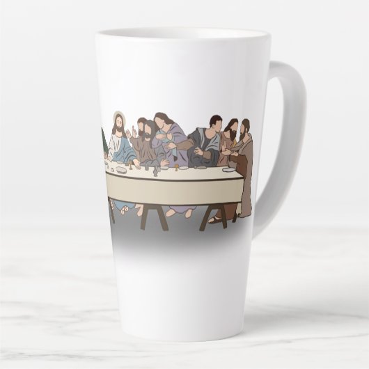 Het Laatste Avondmaal – Christelijk Pasen Latte Mok (Rechterhoek)