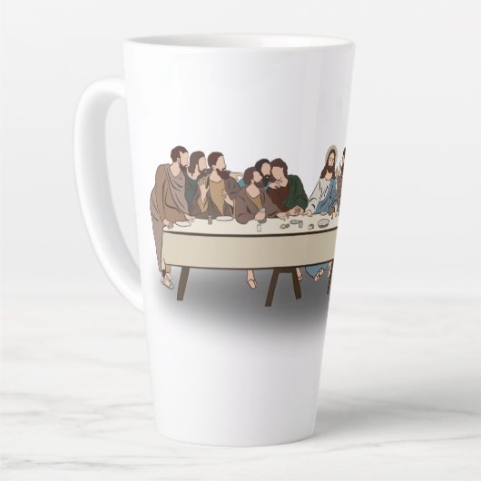 Het Laatste Avondmaal – Christelijk Pasen Latte Mok (Linkerhoek)