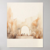 Het Laatste Avondmaal - Digitale Waterverf Christe Poster (Voorkant)