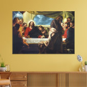 Het Laatste Avondmaal door Benjamin West Canvas Afdruk (Insitu (Woonkamer))