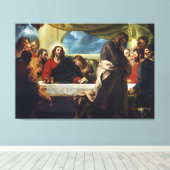 Het Laatste Avondmaal door Benjamin West Canvas Afdruk (Insitu (Houten vloer))