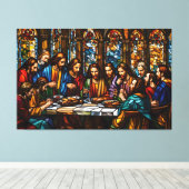 Het Laatste Avondmaal: Een Meesterwerk van het Gel Canvas Afdruk (Insitu (Houten vloer))