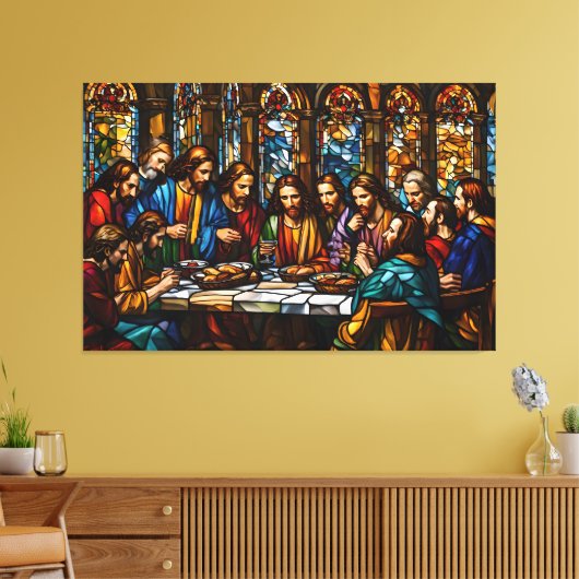 Het Laatste Avondmaal: Een Meesterwerk van het Gel Canvas Afdruk (Insitu (Woonkamer))