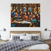 Het Laatste Avondmaal: Een Meesterwerk van het Gel Canvas Afdruk (Insitu (Slaapkamer))