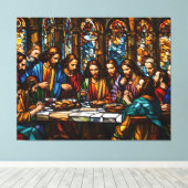 Het Laatste Avondmaal: Een Meesterwerk van het Gel Canvas Afdruk (Insitu (Houten vloer))