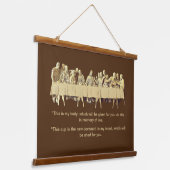 Het Laatste Avondmaal Hout Topped Wandtapijt Hangend Wandkleed (Gebogen)