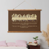 Het Laatste Avondmaal Hout Topped Wandtapijt Hangend Wandkleed (Slaapkamer)