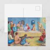 Het Laatste Avondmaal: Jezus en de Discipelen Briefkaart (Voorkant / Achterkant)
