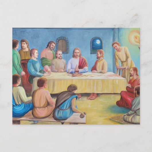 Het Laatste Avondmaal: Jezus en de Discipelen Briefkaart (Voorkant)