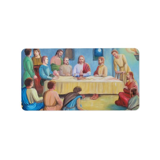 Het Laatste Avondmaal: Jezus en de Discipelen Etiket (Voorkant)