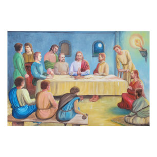 Het Laatste Avondmaal: Jezus en de Discipelen Foto Afdruk