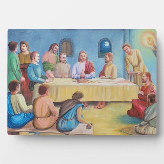 Het Laatste Avondmaal: Jezus en de Discipelen Fotoplaat (voorkant)
