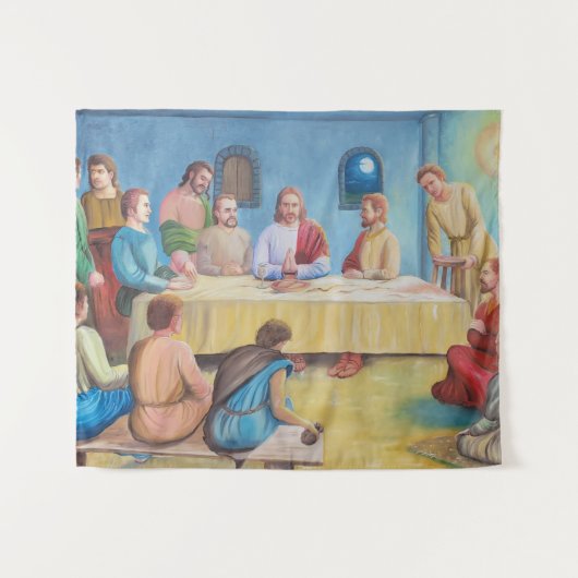 Het Laatste Avondmaal: Jezus en de Discipelen Wandkleed (Voorkant (horizontaal))