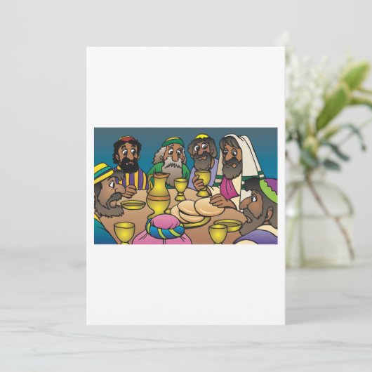 Het Laatste Avondmaal Kaart (Staand voorkant)