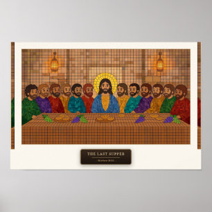 Het Laatste Avondmaal — kubus mozaïek Poster