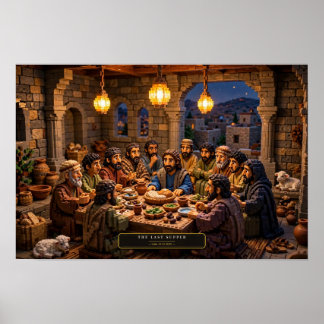 Het Laatste Avondmaal — Kunst van bouwstenen Poster