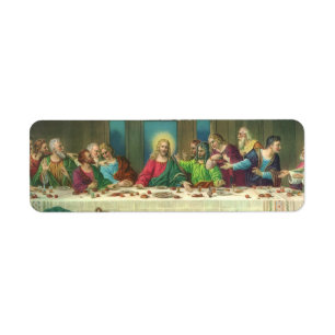 Het Laatste Avondmaal Oorspronkelijk door Leonardo Etiket