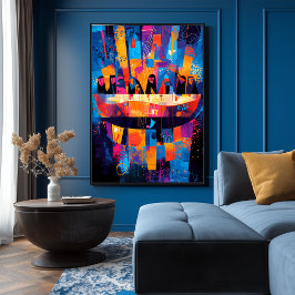 Het Laatste Avondmaal opnieuw bedacht - Abstracte Poster