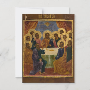 Het Laatste Avondmaal Orthodoxe Christelijke Icoon Briefkaart