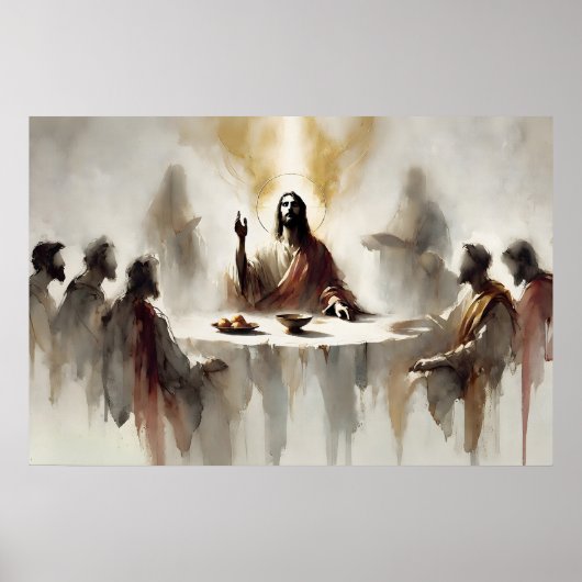 Het Laatste Avondmaal Print – Communie Muurkunst (Voorkant)
