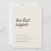 Het laatste avondmaal repetitie diner uitnodiging (Voorkant)