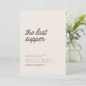 Het laatste avondmaal repetitie diner uitnodiging (Staand voorkant)
