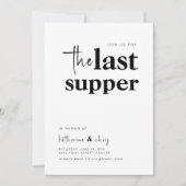 Het laatste avondmaal repetitie diner uitnodiging (Voorkant)
