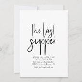 Het laatste avondmaal repetitie diner uitnodiging (Voorkant)