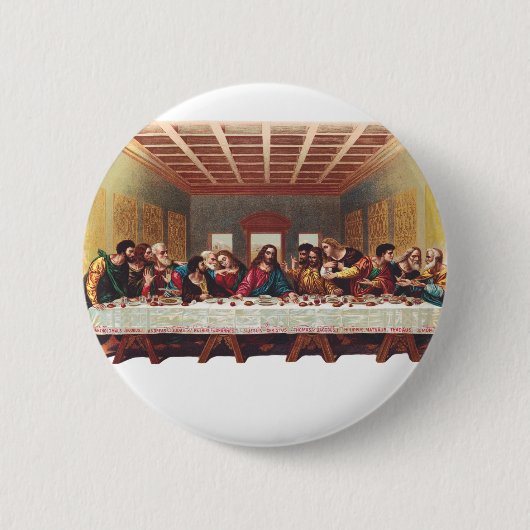 Het Laatste Avondmaal Ronde Button 5,7 Cm (Voorkant)