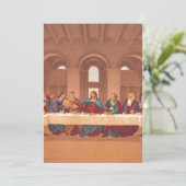 Het Laatste Avondmaal van Jezus Christus Feestdagenkaart (Staand voorkant)